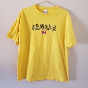 Oversized Yellow Canada T-Shirt Size XL
